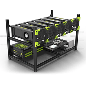 6 GPU Aluminum Mining Frame